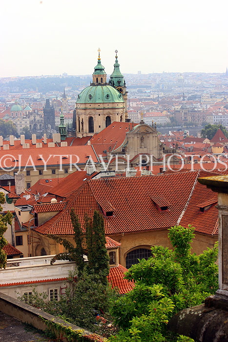 Czech Rep, PRAGUE, Mala Strana, view towards St Nicholas Church, CZ1574JPL