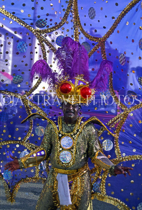 GRENADA, Carnival, carnival parade costumed dancer, GRE320JPL