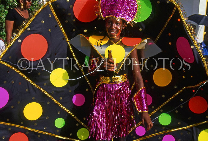 GRENADA, Carnival, carnival parade costumed dancer, GRE322JPL