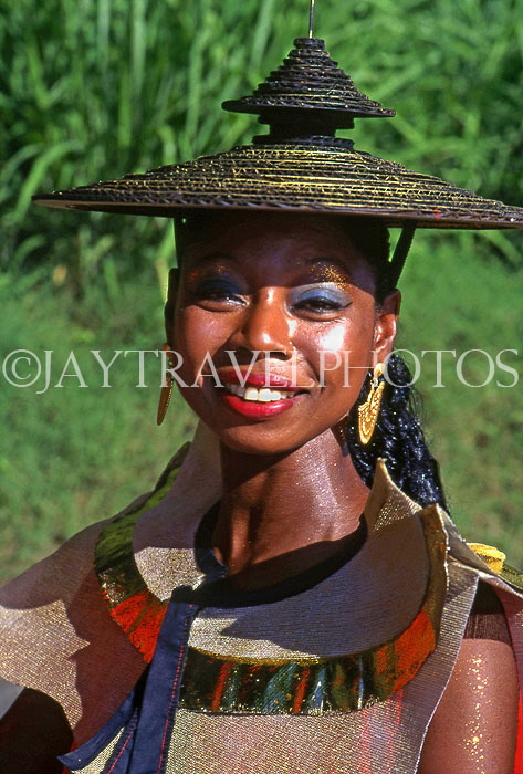 GRENADA, Carnival, carnival parade dancer, portrait, GRE340JPL