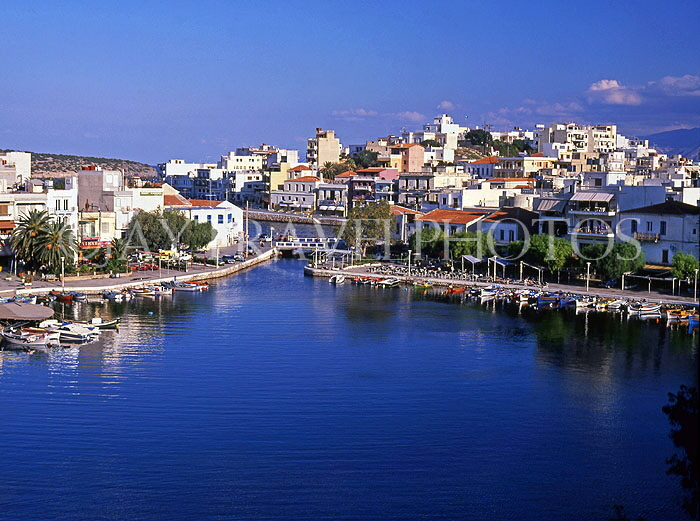 Greek Islands, CRETE, Agios Nikolaos town, panoramic view, GIS1108JPL