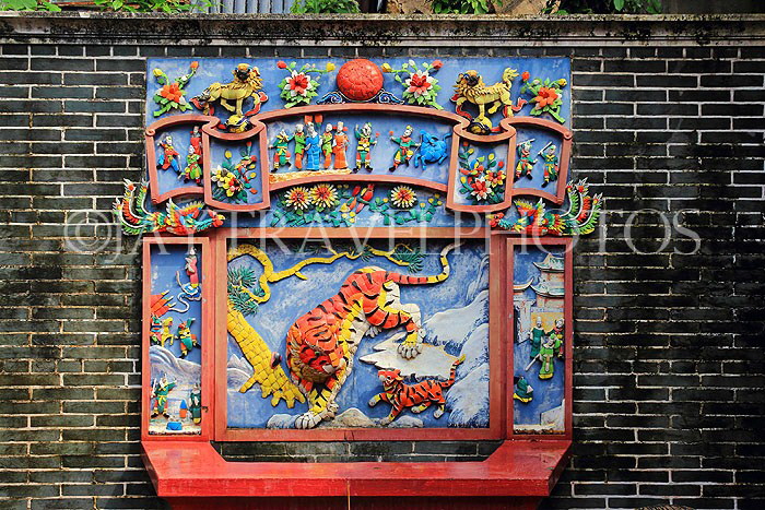 HONG KONG, Cheung Chau island, Pak Tai Temple, mosaic, HK1502JPL