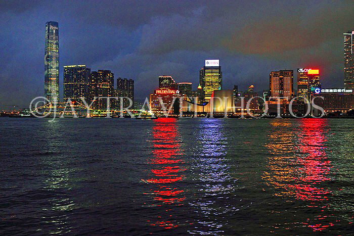 HONG KONG, Kowloon, night skyline, HK2160JPL