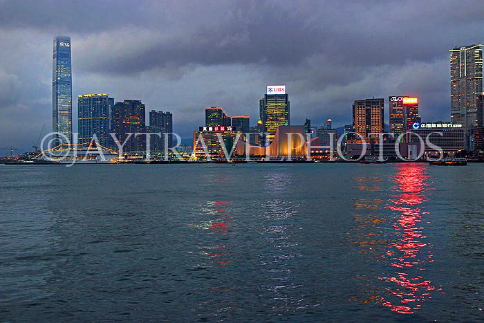 HONG KONG, Kowloon, night skyline, HK2161JPL