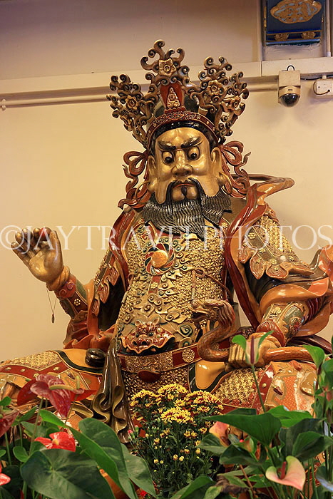 HONG KONG, Lantau Island, Po Lin Monastery, Hall of Bodhisattva Skanda, Heavenly King statues, HK849JPL