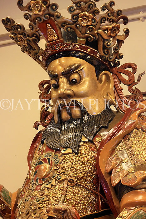 HONG KONG, Lantau Island, Po Lin Monastery, Hall of Bodhisattva Skanda, Heavenly King statues, HK854JPL