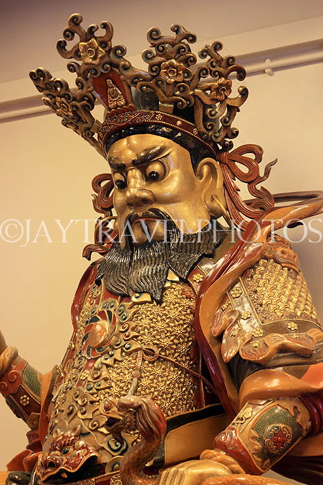 HONG KONG, Lantau Island, Po Lin Monastery, Hall of Bodhisattva Skanda, Heavenly King statues, HK855JPL