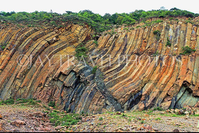 HONG KONG, Sai Kung, Global Geopark, hexagonal rock columns, HK1366JPL