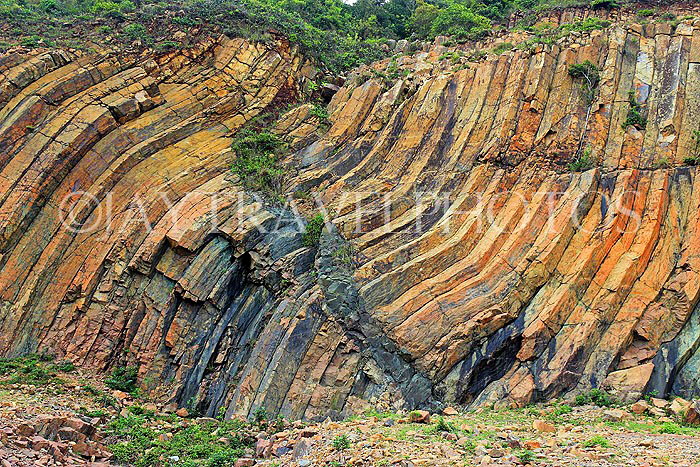 HONG KONG, Sai Kung, Global Geopark, hexagonal rock columns, HK1367JPL