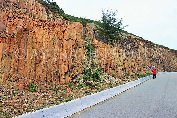 HONG KONG, Sai Kung, Global Geopark, hexagonal rock columns, HK1378JPL