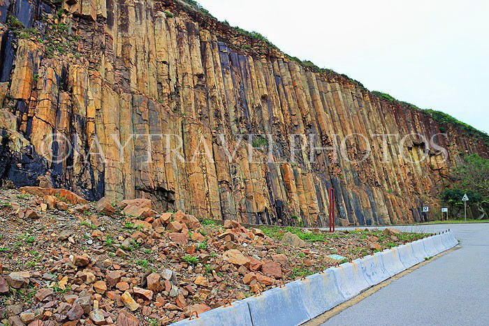 HONG KONG, Sai Kung, Global Geopark, hexagonal rock columns, HK1379JPL