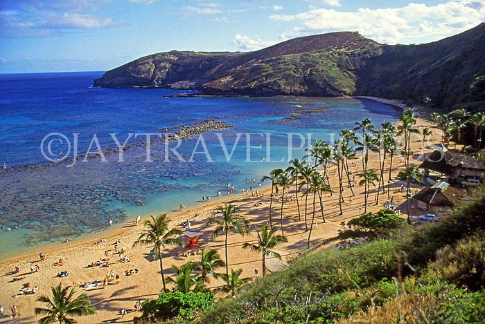 Hawaiian Islands, OAHU, Hanauma Bay and beach, HAW220JPL