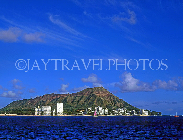 Hawaiian Islands, OAHU, Waikiki coast and Diamond Head, HAW285JPL