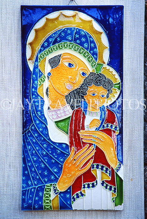 ITALY, Campania, Amalfi Coast, AMALFI, crafts, ceramic wall hanging, ITL1196JPL