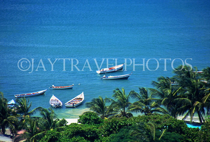 MARGARITA Island, coastal view and boats (from La Galera Fort), MAR115JPL