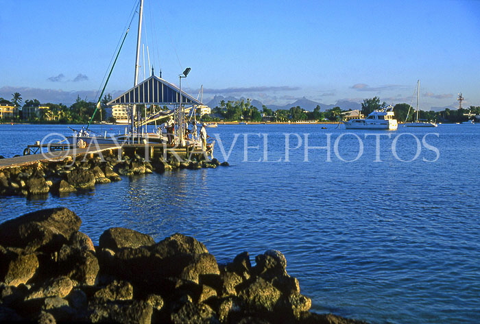 MAURITIUS, North Coast, Grand Bay, boat pier, MRU201JPL