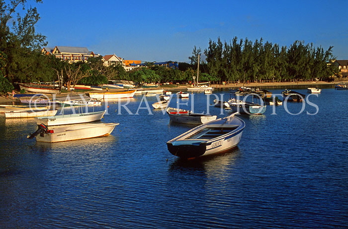 MAURITIUS, North Coast, Grand Bay, fishing boats, MRU172JPL
