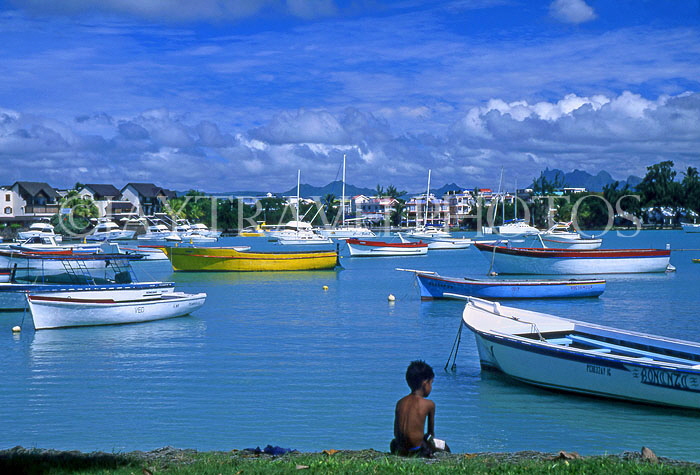 MAURITIUS, North Coast, Grand Bay and boats, MRU184JPL