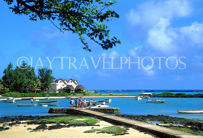 MAURITIUS, North Coast, boat pier near Notre Dame Church, MRU356JPL