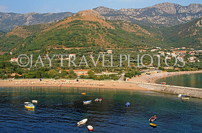 MONTENERGO, Sveti Stefan, nearby coastal view and beach, MON35JPL