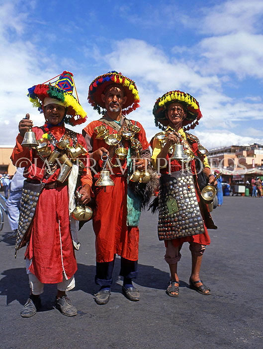 MOROCCO, Marrakesh, Djmaa el Fina Square, traditional Water Sellers, MOR336JPLA