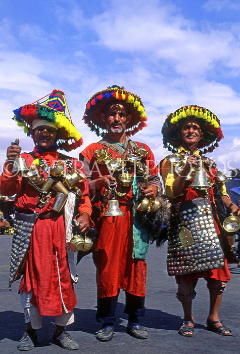MOROCCO, Marrakesh, Djmaa el Fna Square, traditional Water Sellers, MOR105JPL