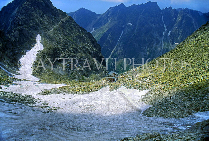 SLOVAKIA, High Tatra Mountains, Vysoka, Chata Pod Rysmi, highest mountain hut, SLV42JPL