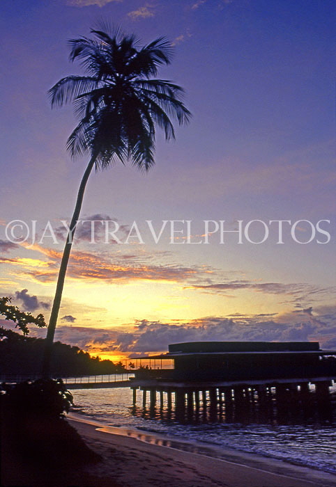 ST LUCIA, west coast beach, sunset, STL756JPL