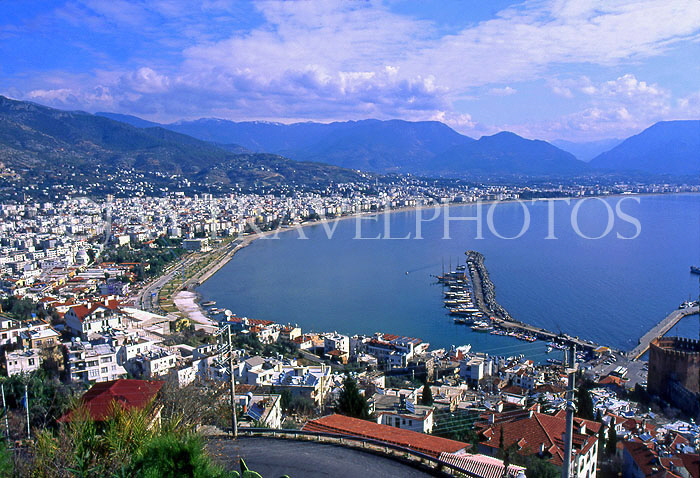TURKEY, Alyana, panoramic coast and harbour view, TUR705JPL