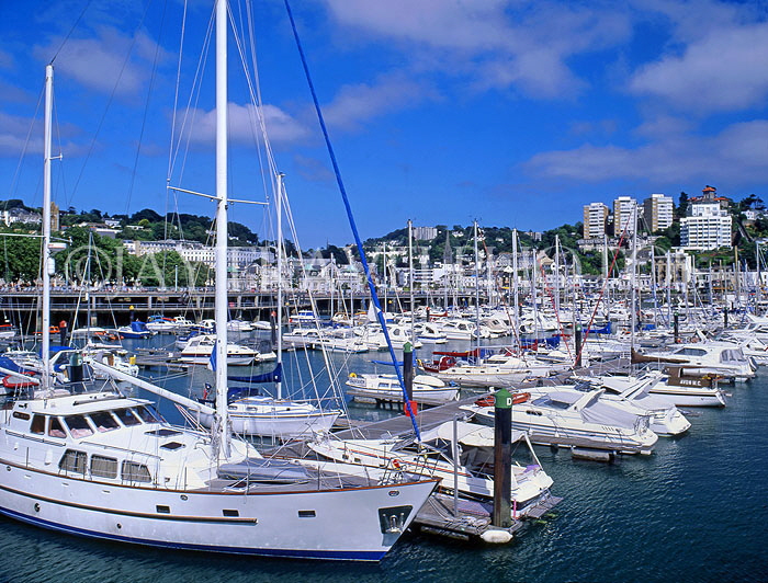 UK, Devon, TORQUAY, town centre and Torquay Marina, DEV318JPL