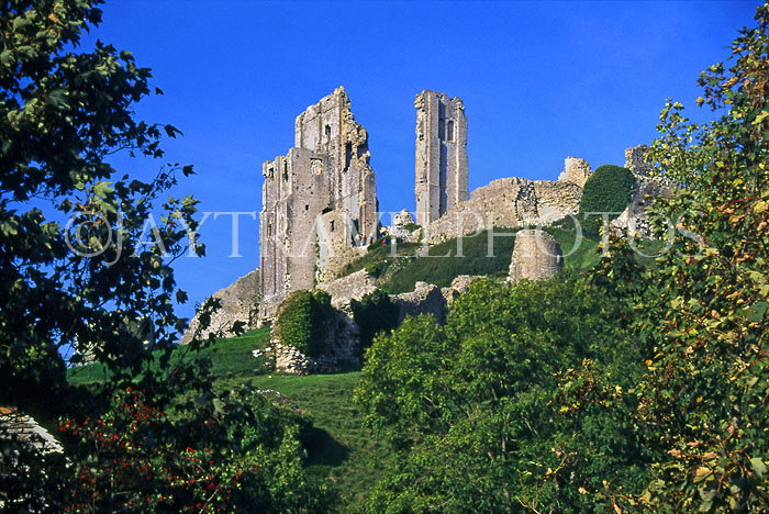 UK, Dorset, Corfe, CORFE CASTLE ruins, UK4236JPL