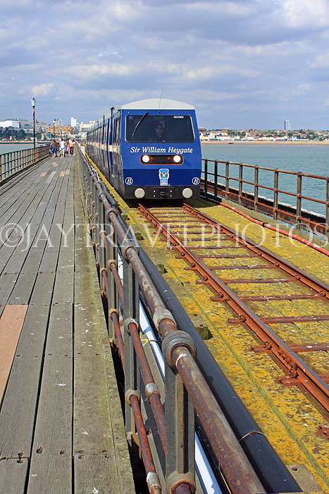 UK, Essex, Southend-On-Sea, Southend Pier, and train, UK6888JPL