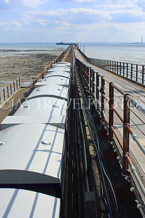 UK, Essex, Southend-On-Sea, Southend Pier, and train, UK6890JPL