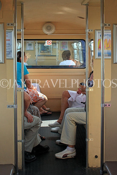 UK, Essex, Southend-On-Sea, Southend Pier, train interior, UK6894JPL