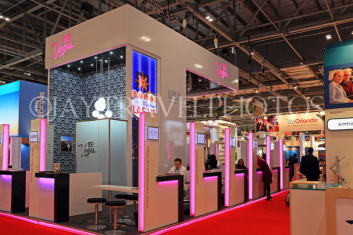 UK, LONDON, ExCel Centre, World Travel Market show, USA Las Vegas stand, UK31204JPL