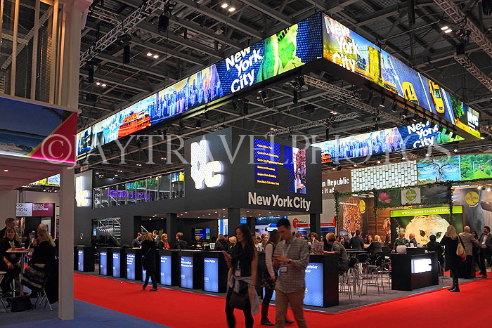 UK, LONDON, ExCel Centre, World Travel Market show, USA New York stand, UK31254JPL