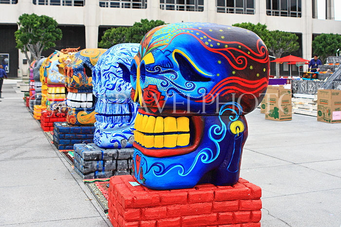 USA, California, Los Angeles, Day of the Dead celebration, Grand Skulls on display, US4901JPL