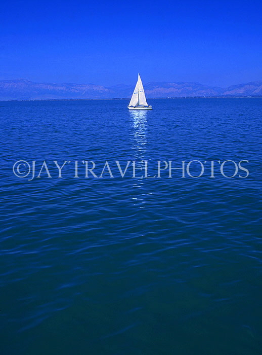 USA, Utah, SALT LAKE CITY, sailboat on The Great Lake, UTH456JPL