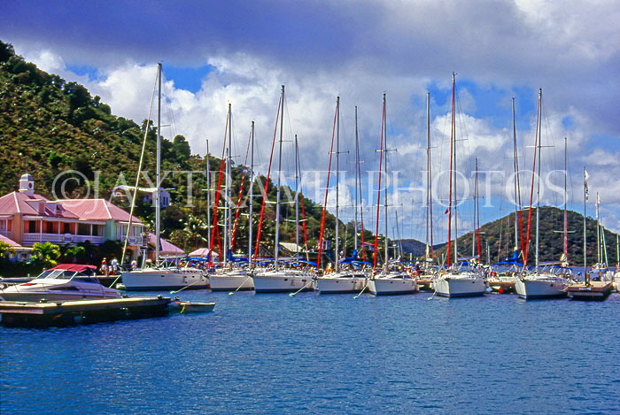VIRGIN ISLANDS (British), Sopers Hole, and yachts in marina, CAR1335JPL